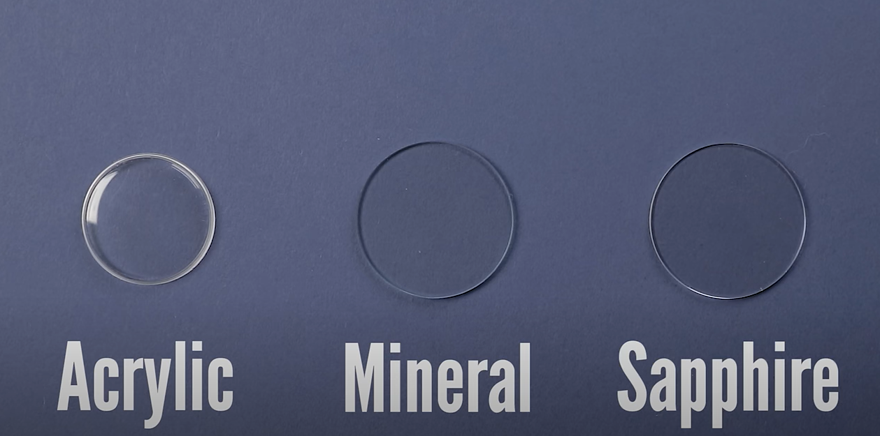 O que significa vidro mineral, cristal de safira e acrílico no relógio – diferenças, durabilidade, marcas e como escolher Image